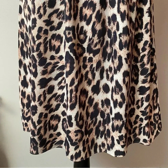 Alice + Olivia Leopard Print Open Back Mini Dress XS Blouson Party Cocktail - Picture 6 of 16